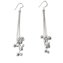 Load image into Gallery viewer, 925 Sterling Silver Multi-Wire Ball Drop Earrings - 7.5 cm Drop (925ER030)
