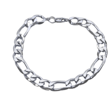 Load image into Gallery viewer, Men&#39;s Figaro Link 925 Sterling Silver Bracelet - 28cm (925BRAC029)

