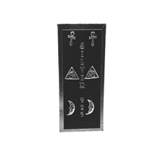 Load image into Gallery viewer, Set of 3 Pairs 925 Sterling Silver Stud Earrings Ankh 9.1 mm Eye of Ra 8.2 mm Moon 10.6 mm (925STUDSSET008)
