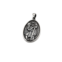 Load image into Gallery viewer, St Christopher 925 Sterling Silver Pendant (925P124)
