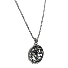 Load image into Gallery viewer, High Grade Stainless Steel Set 3D Air cut Dragon Pendant and Rope Chain (SSSETPC032)
