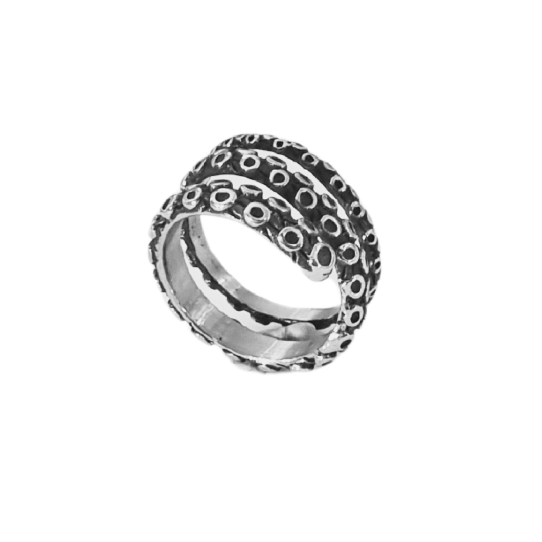 High grade Stainless Steel Ring Octopus Tentacle (SSR011)