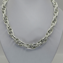 Load image into Gallery viewer, 925 Sterling Silver Double Link Chain 50 cm - Plain and Laser Cut Links (925C031)
