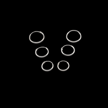 Load image into Gallery viewer, Set of Three Pairs 925 Sterling Silver Fine Hoops (925ER047)
