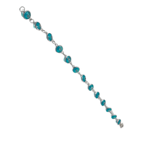 Load image into Gallery viewer, Evil Eye beaded 925 Sterling Silver Bracelet (925BRAC014)
