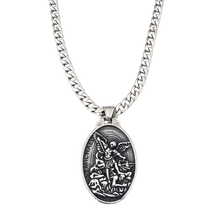 Load image into Gallery viewer, High Grade Stainless Steel Set Chain and Pendant St Michael (SSSETPC005)
