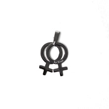 Load image into Gallery viewer, Female and Female joined together symbol, LGBT pendant, pride pendant, same sex couple symbol Stainless Steel Pendant (SSP025)
