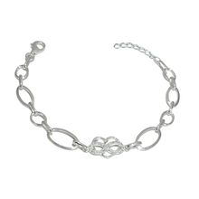 Load image into Gallery viewer, 925 Sterling Silver Heart and Infinity Bracelet with CZ Stones (925BRAC034)

