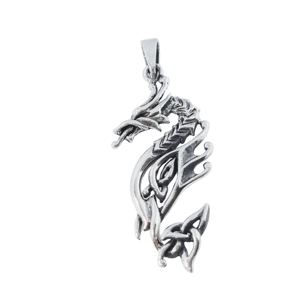 925 Sterling Silver Dragon Pendant (925P066)