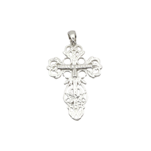 Load image into Gallery viewer, 925 Silver Aircut Cross Pendant (925P122)
