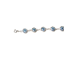 Load image into Gallery viewer, Evil eye 925 Silver bracelet, rounded  links (925BRAC003)
