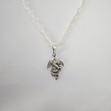 Load image into Gallery viewer, 925 Sterling Silver Set Dragon Pendant Necklace and Chain (925SETPC011)
