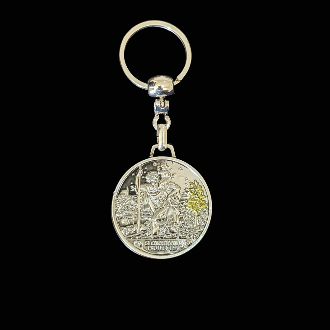 Stainless Steel Keychain - St Christopher (SSK001)